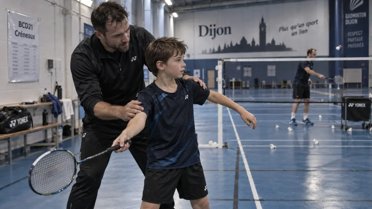 Badminton club dijonnais : entraînement en salle