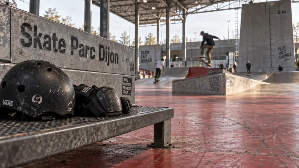 Skate parc dijon : casque et protections obligatoires au skatepark